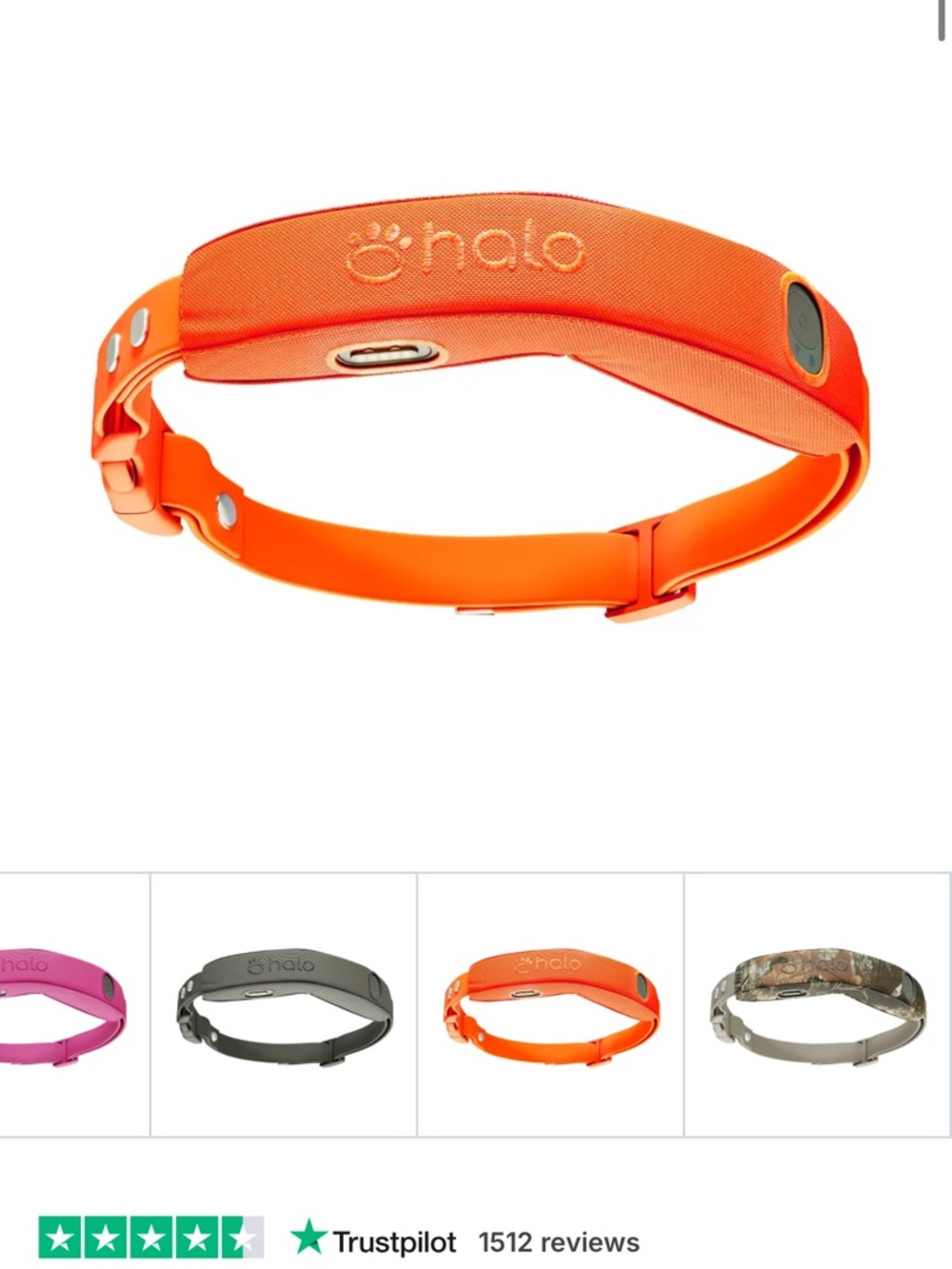 Halo Orange Smart Wearable Collar Band